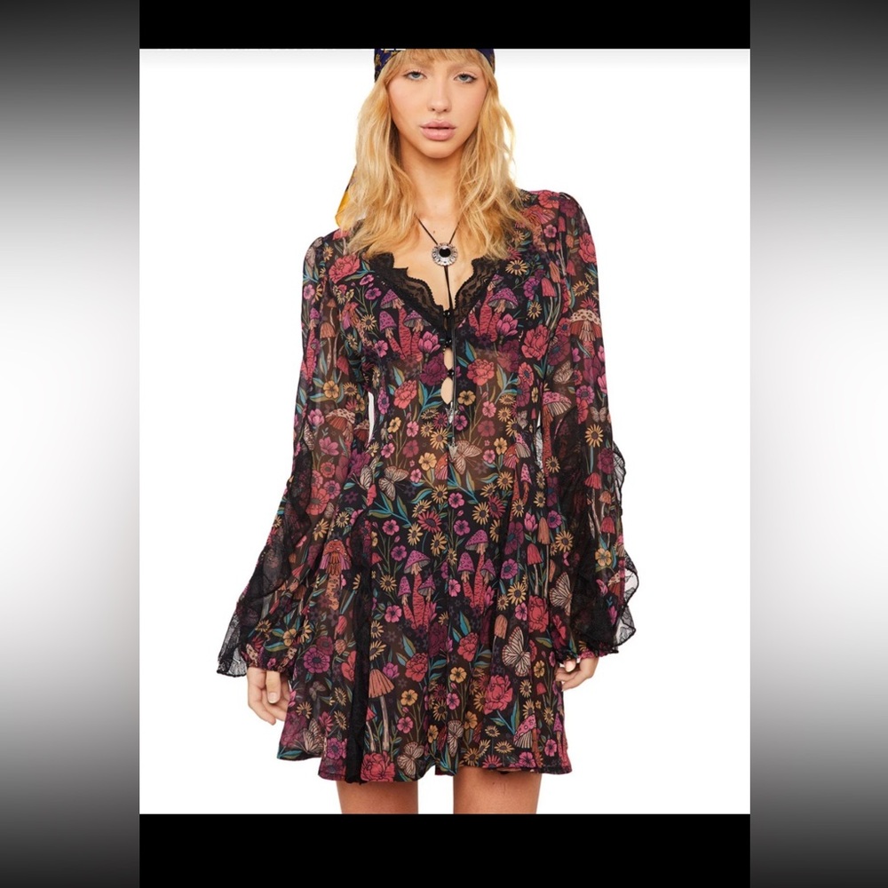 Dolls Kill Current Mood Mushroom Dress 2XL/16.